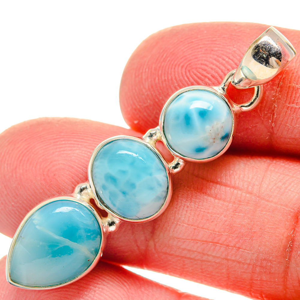 Larimar Pendants handcrafted by Anasilvercos - PD21030