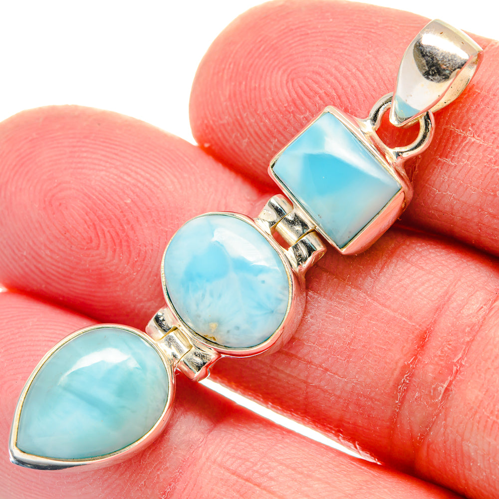 Larimar Pendants handcrafted by Anasilvercos - PD21031