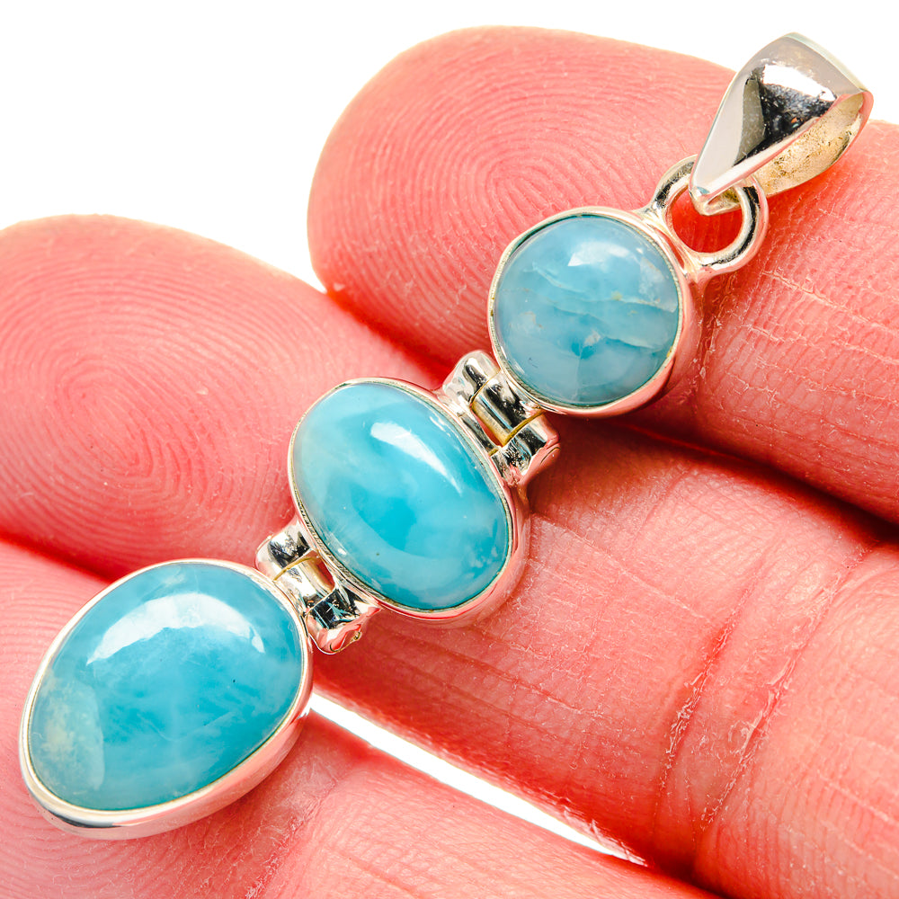 Larimar Pendants handcrafted by Anasilvercos - PD21032