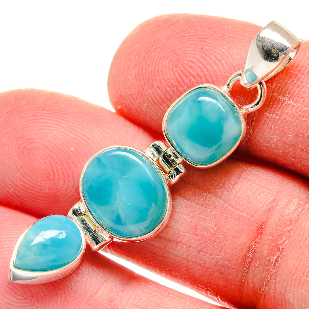 Larimar Pendants handcrafted by Anasilvercos - PD21033