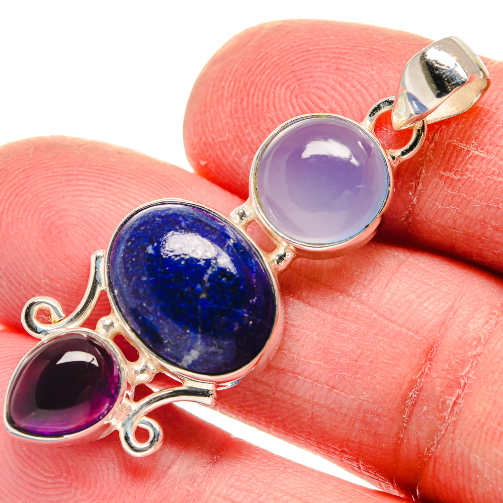 Lapis Lazuli Pendants handcrafted by Anasilvercos - PD21034