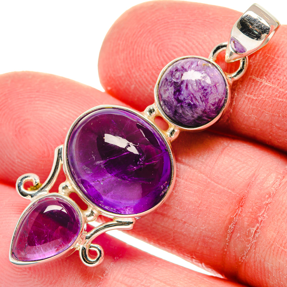 Amethyst Pendants handcrafted by Anasilvercos - PD21035