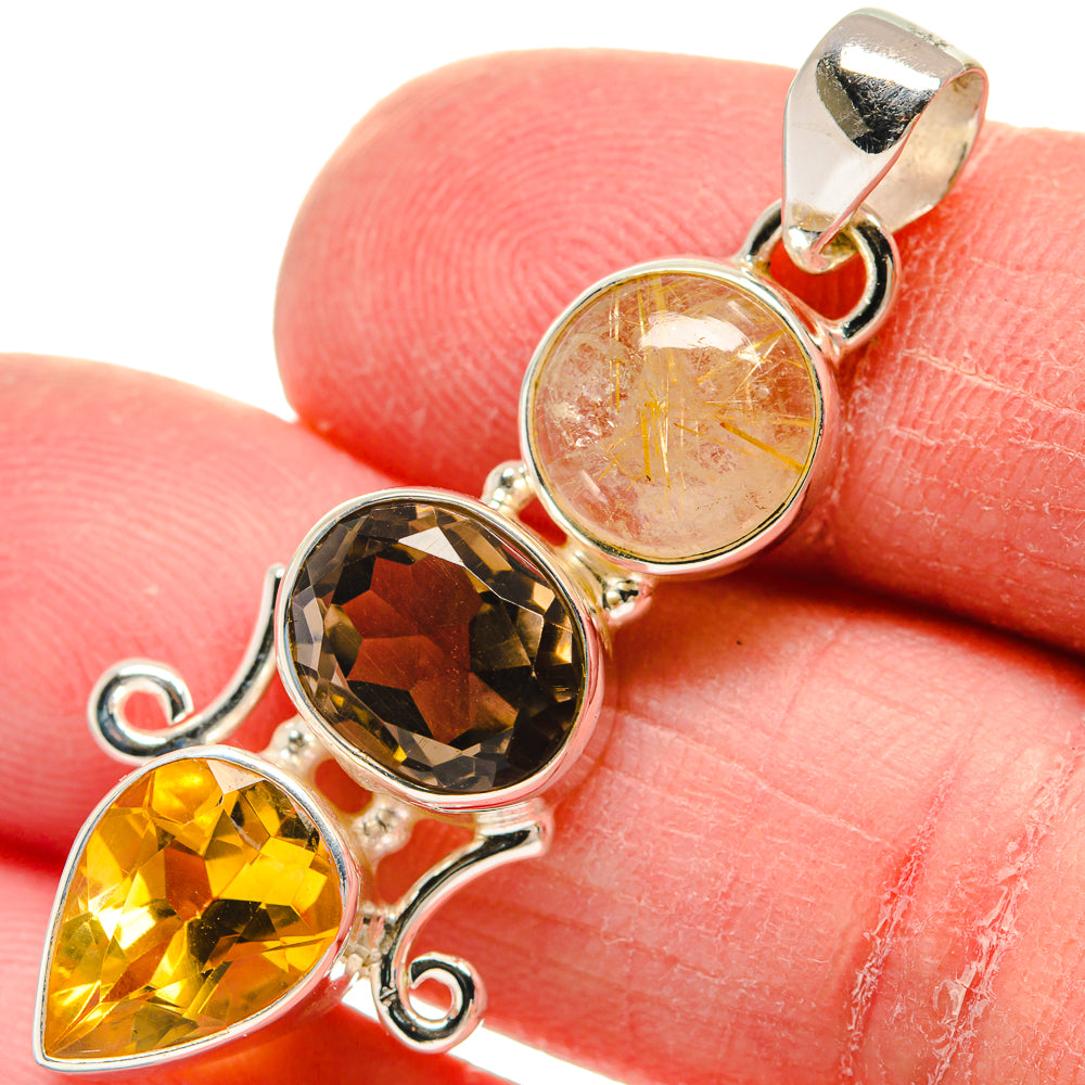Citrine Pendants handcrafted by Anasilvercos - PD21043