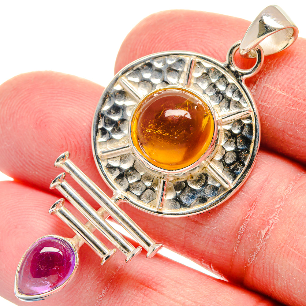 Citrine Pendants handcrafted by Anasilvercos - PD21056