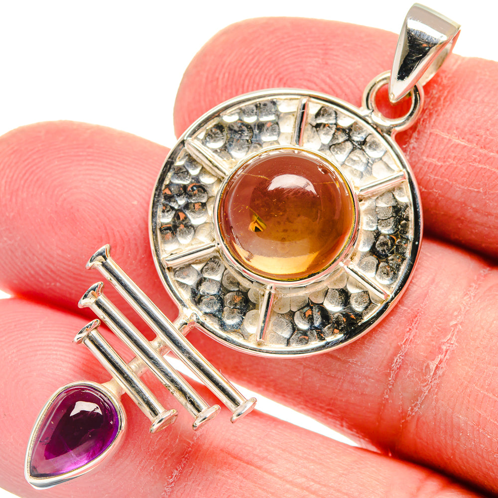 Citrine Pendants handcrafted by Anasilvercos - PD21057