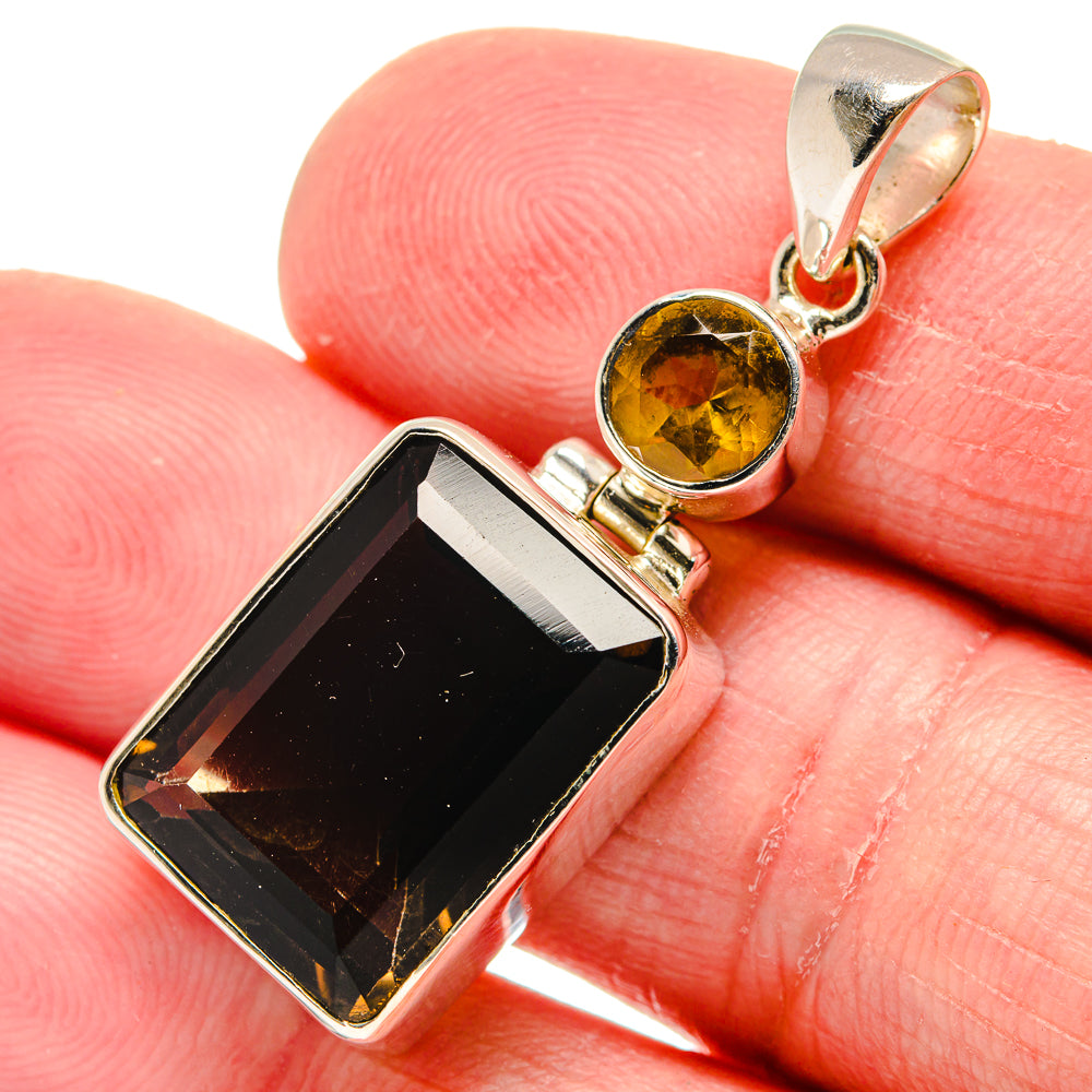 Smoky Quartz Pendants handcrafted by Anasilvercos - PD21077