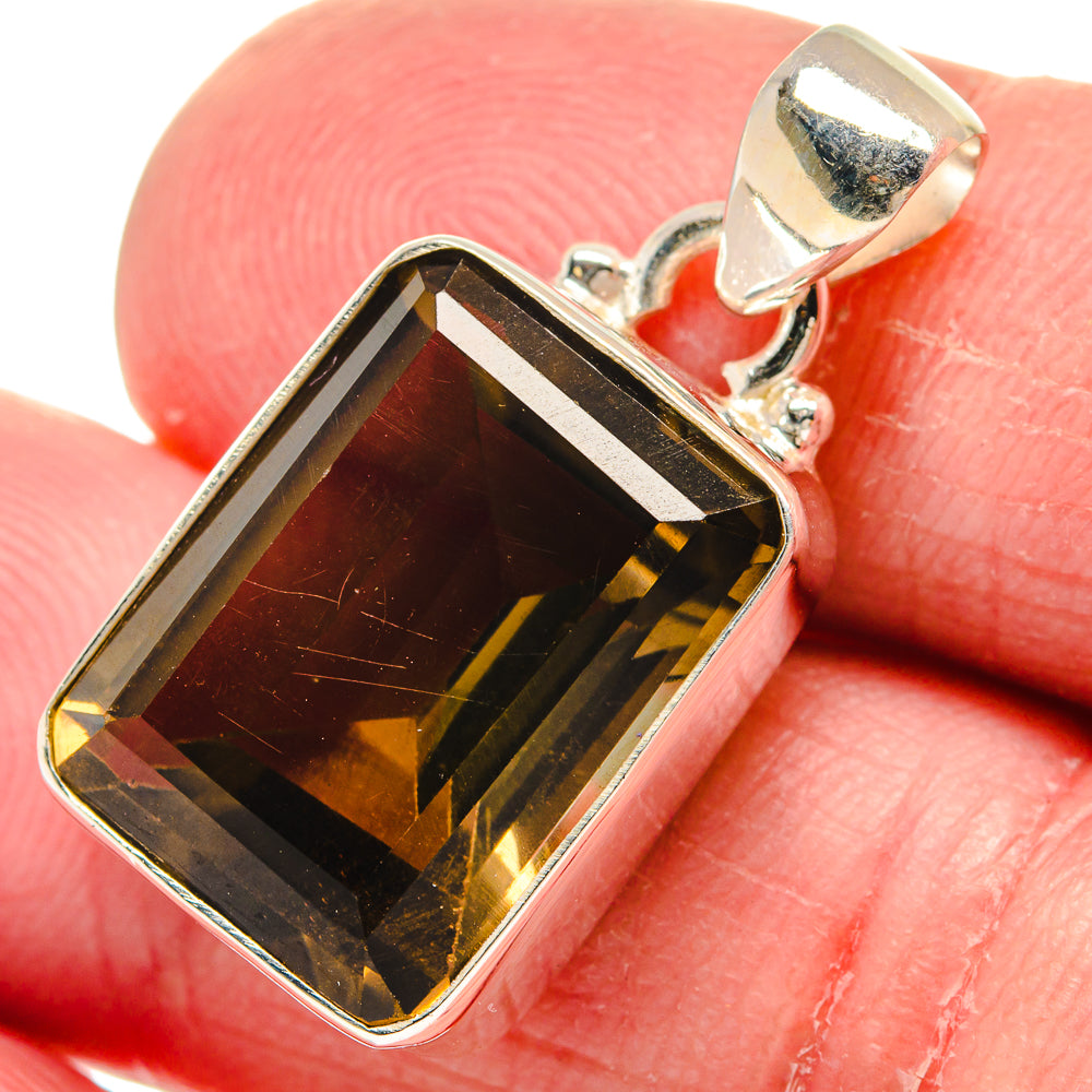 Smoky Quartz Pendants handcrafted by Anasilvercos - PD21078