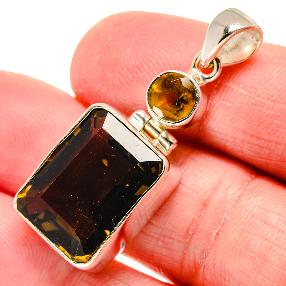 Smoky Quartz Pendants handcrafted by Anasilvercos - PD21079