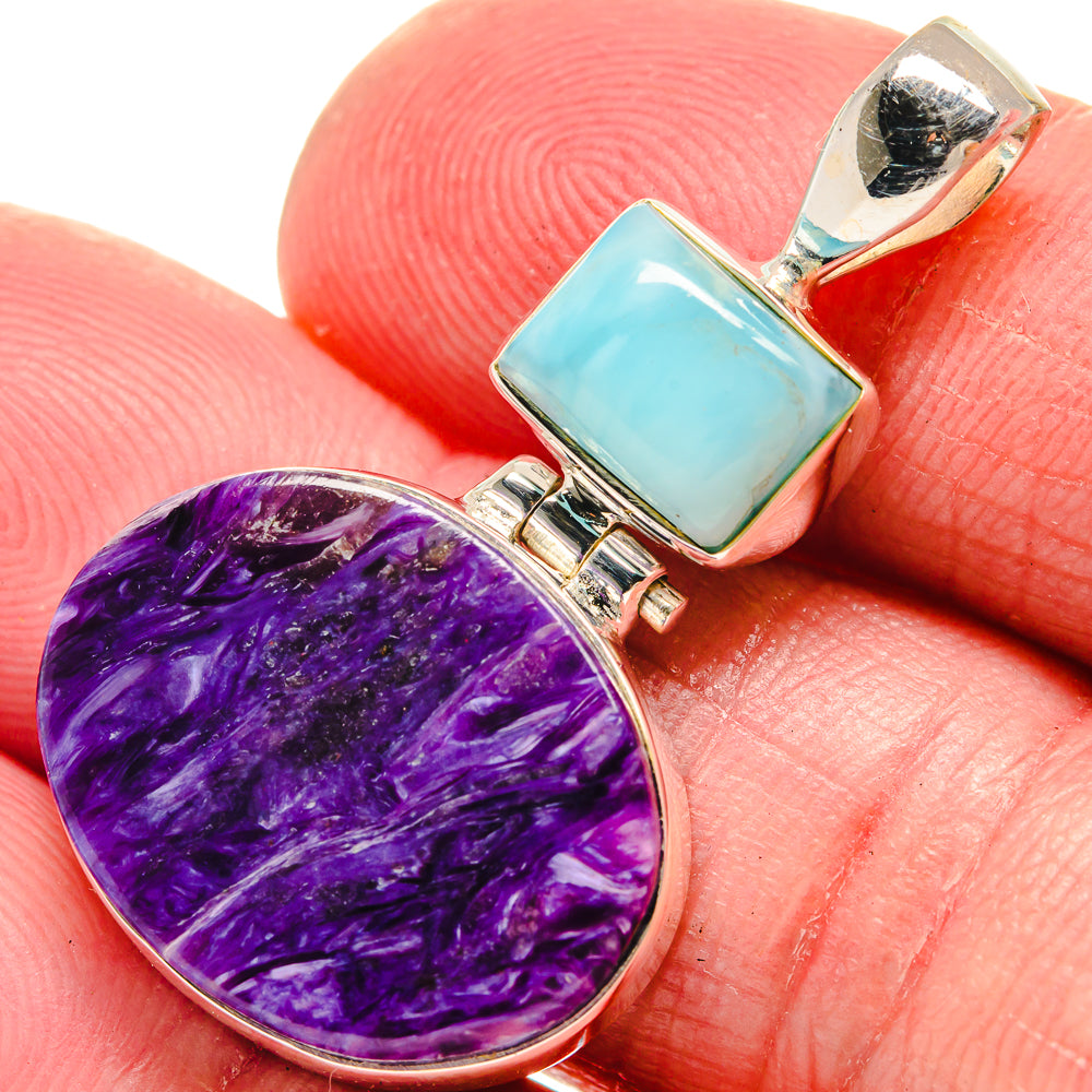 Charoite Pendants handcrafted by Anasilvercos - PD21109