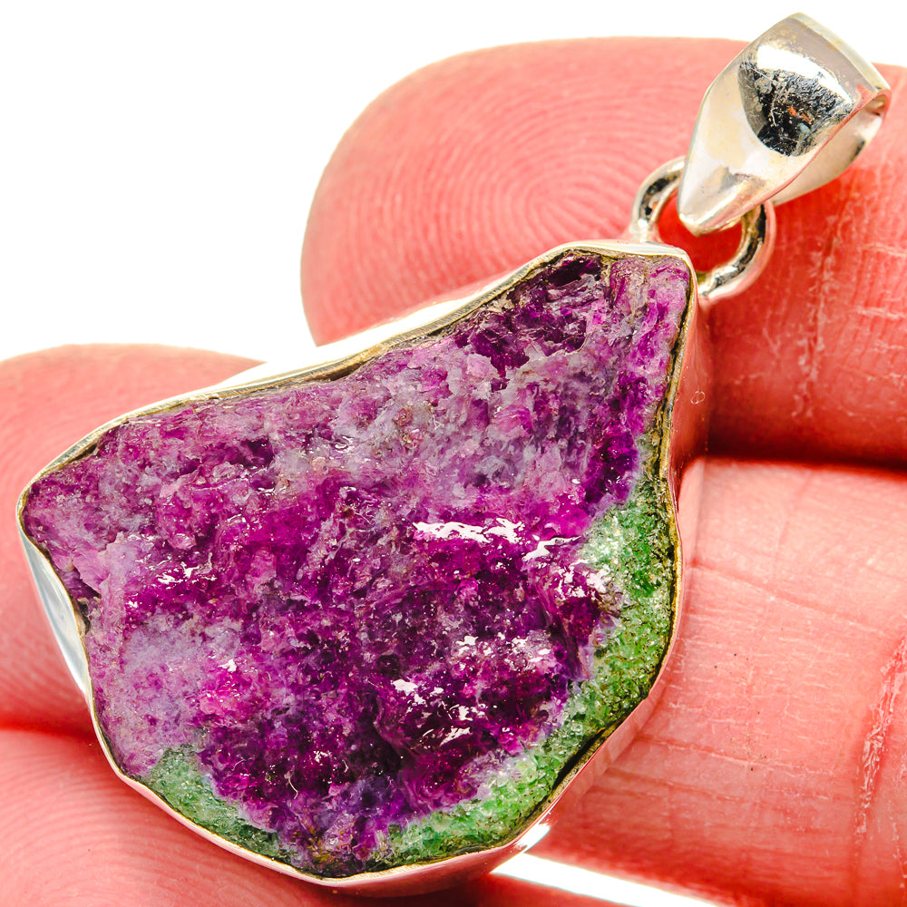 Ruby Zoisite Pendants handcrafted by Anasilvercos - PD21129