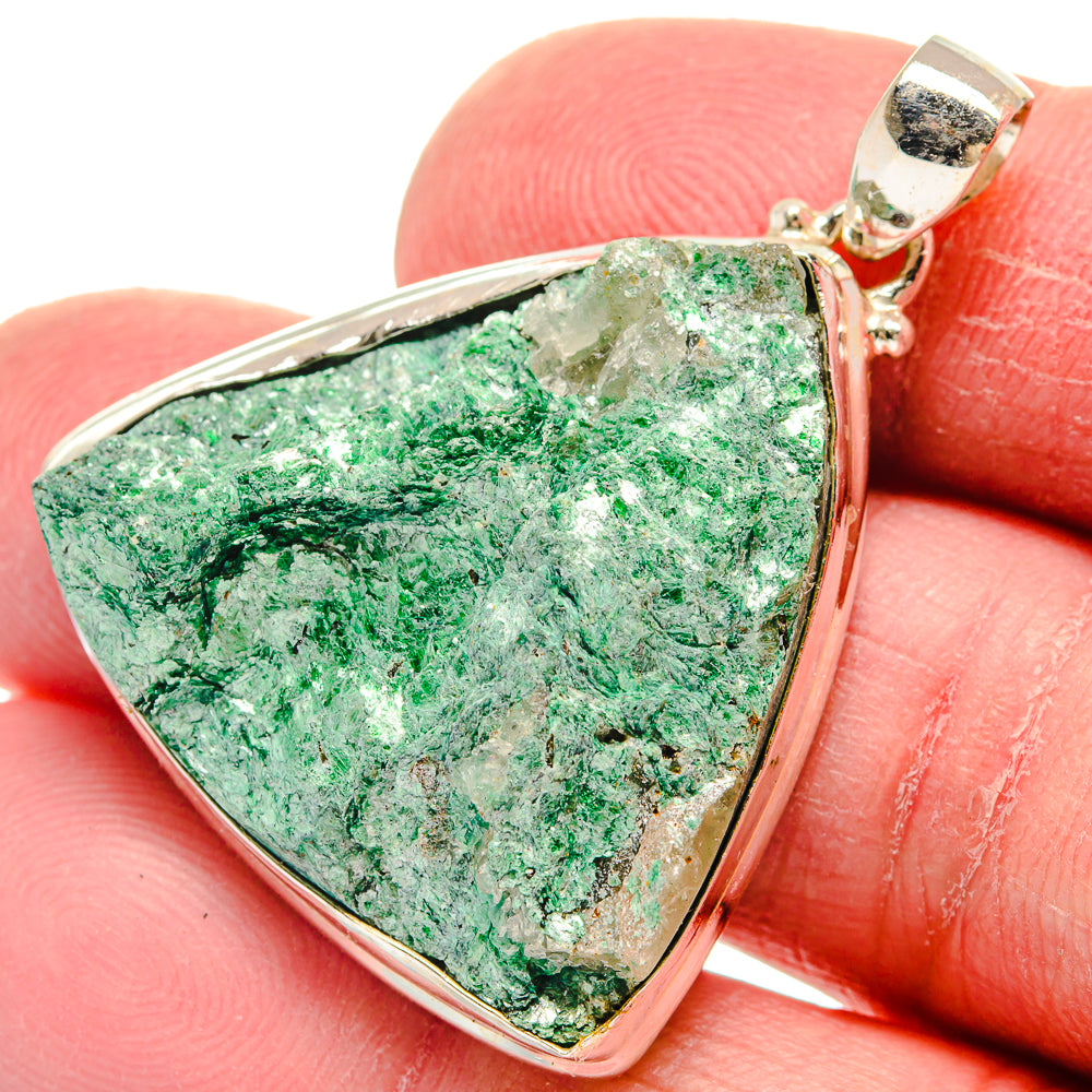 Green Fuchsite Pendants handcrafted by Anasilvercos - PD21130