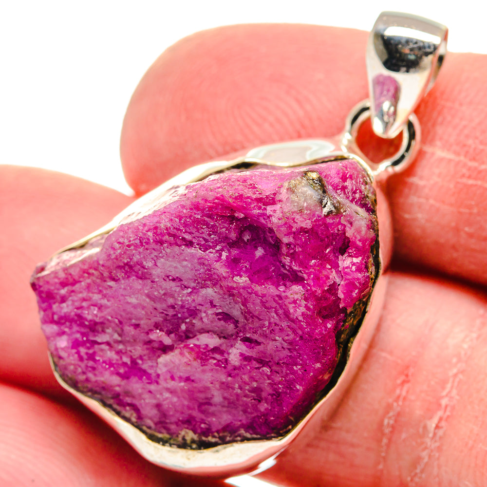 Ruby Zoisite Pendants handcrafted by Anasilvercos - PD21133