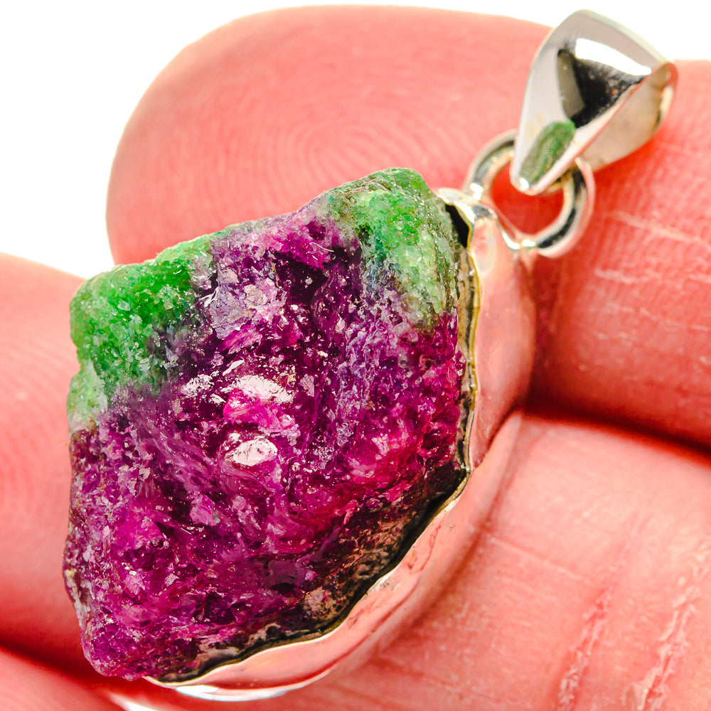 Ruby Zoisite Pendants handcrafted by Anasilvercos - PD21134