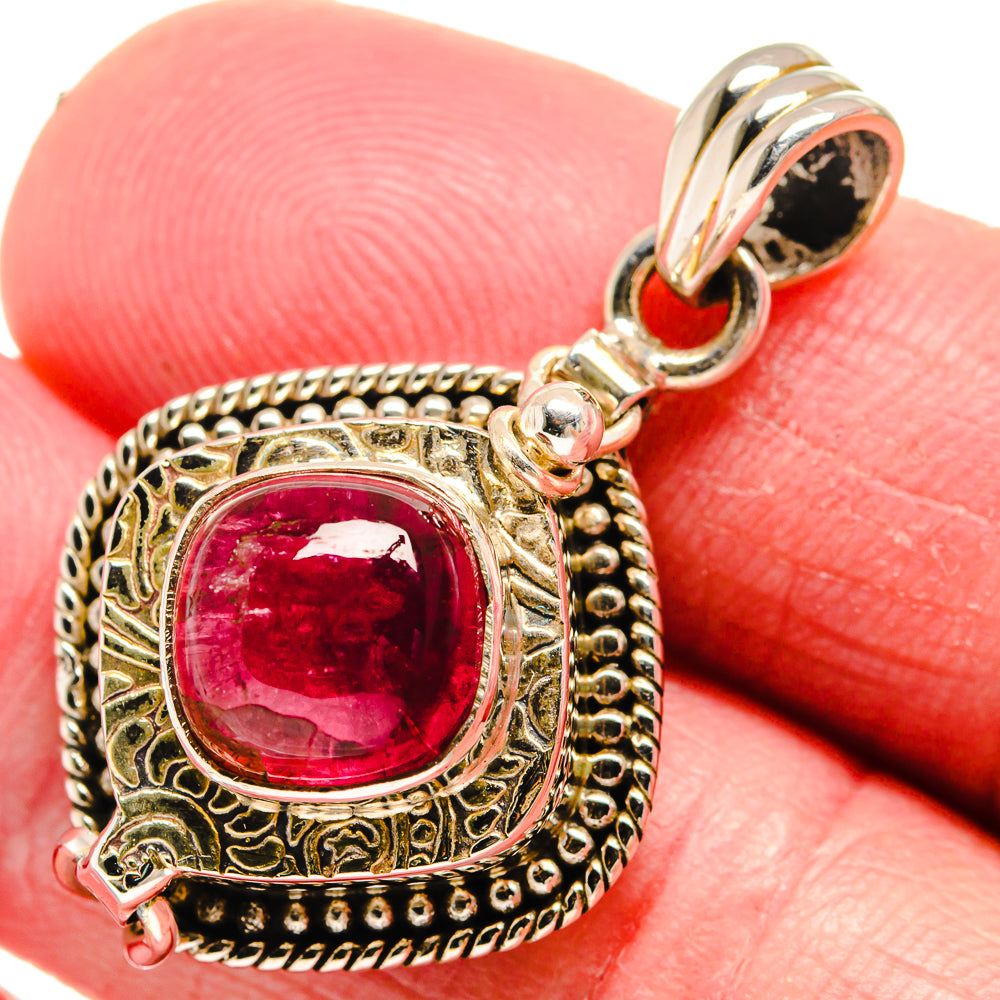 Pink Tourmaline Pendants handcrafted by Anasilvercos - PD21150