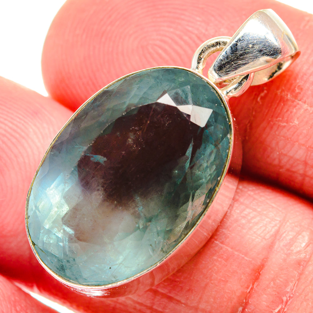 Blue Fluorite Pendants handcrafted by Anasilvercos - PD21173