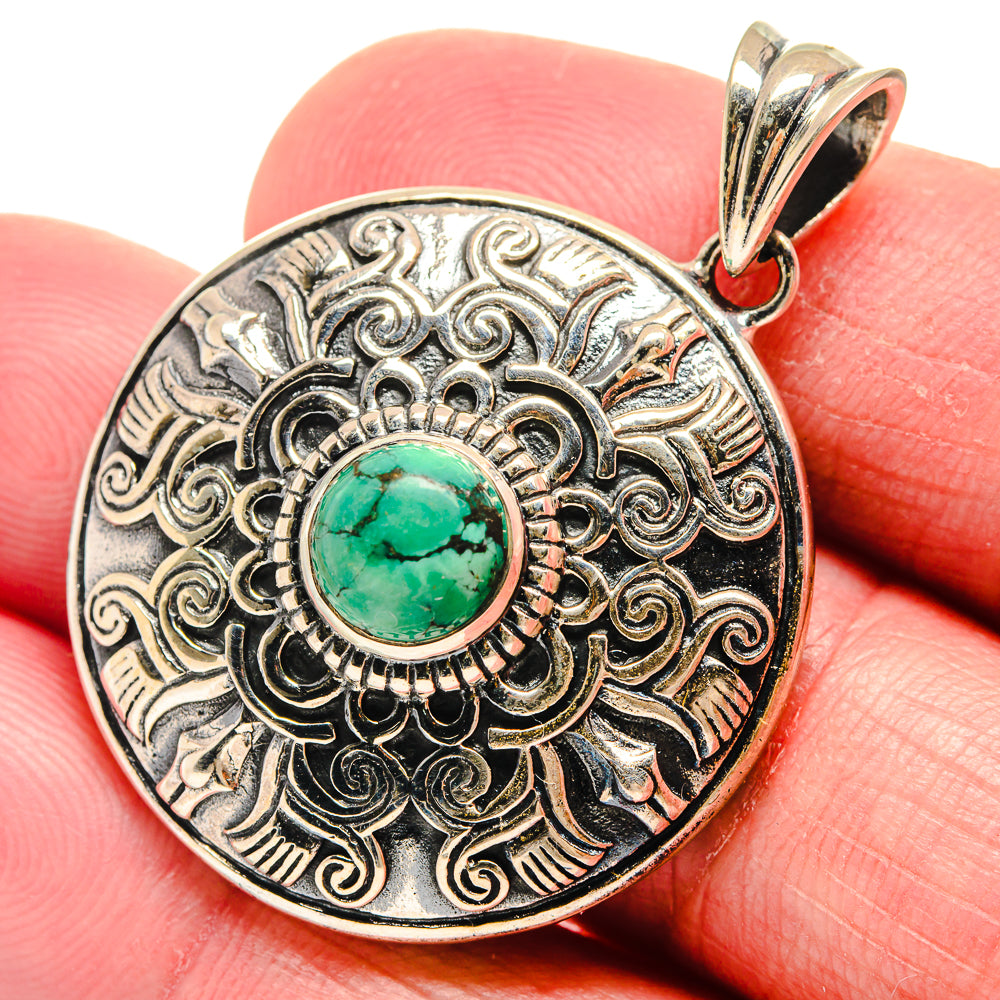 Tibetan Turquoise Pendants handcrafted by Anasilvercos - PD21192