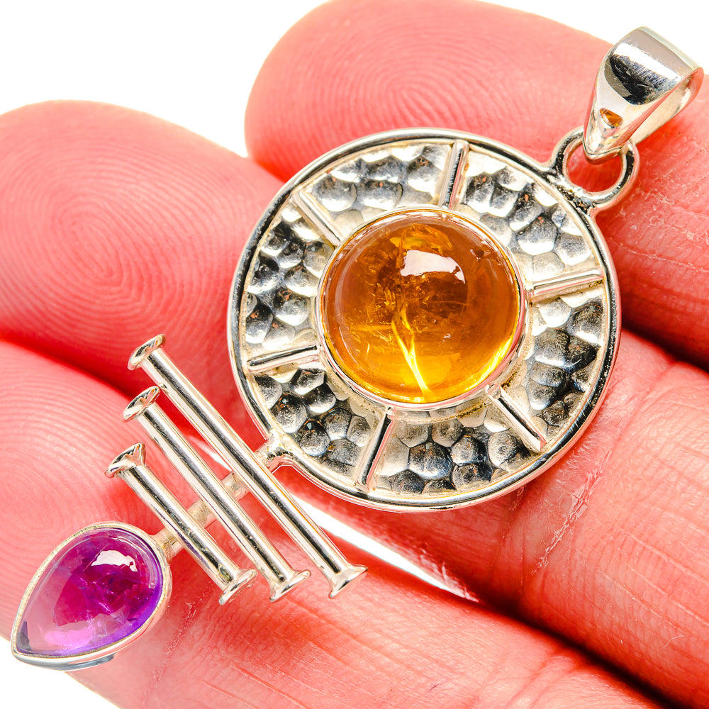 Citrine Pendants handcrafted by Anasilvercos - PD21198