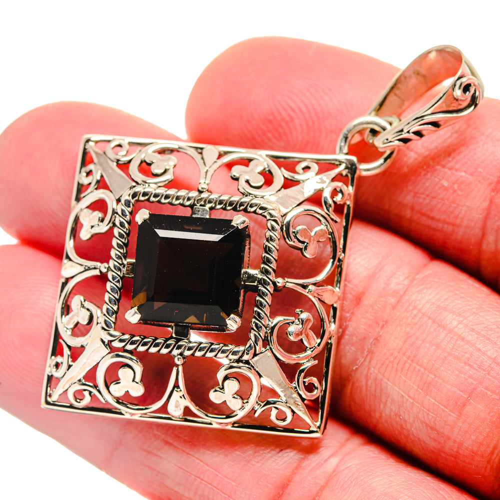 Smoky Quartz Pendants handcrafted by Anasilvercos - PD21205
