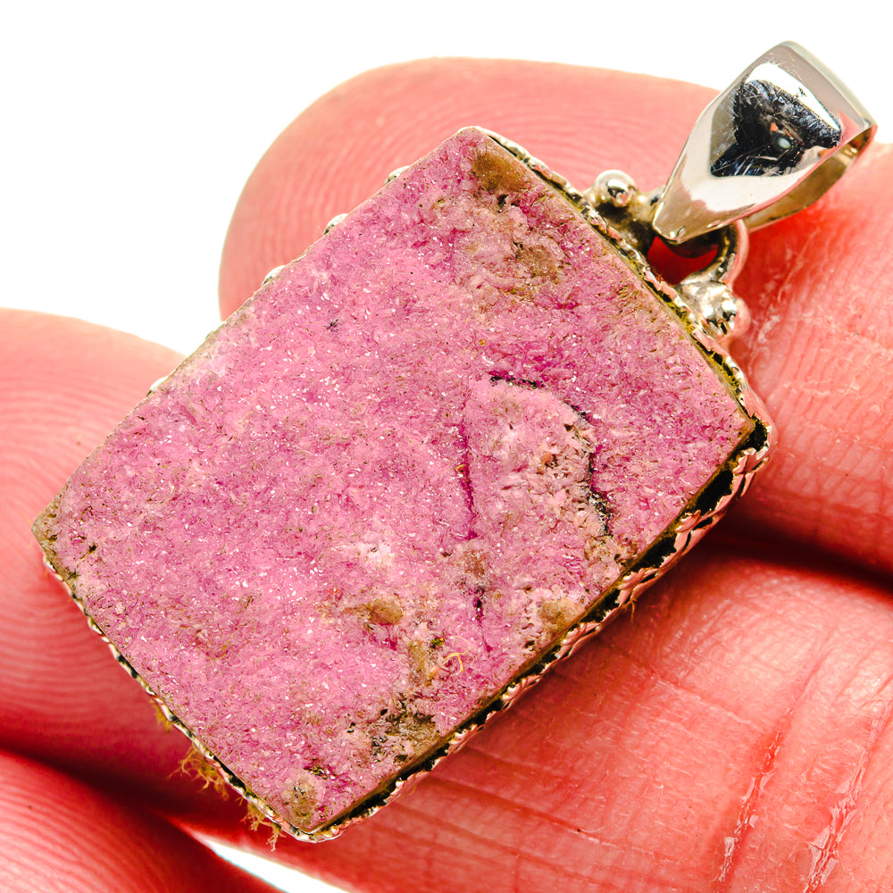 Cobalto Calcite Druzy Pendants handcrafted by Anasilvercos - PD21216