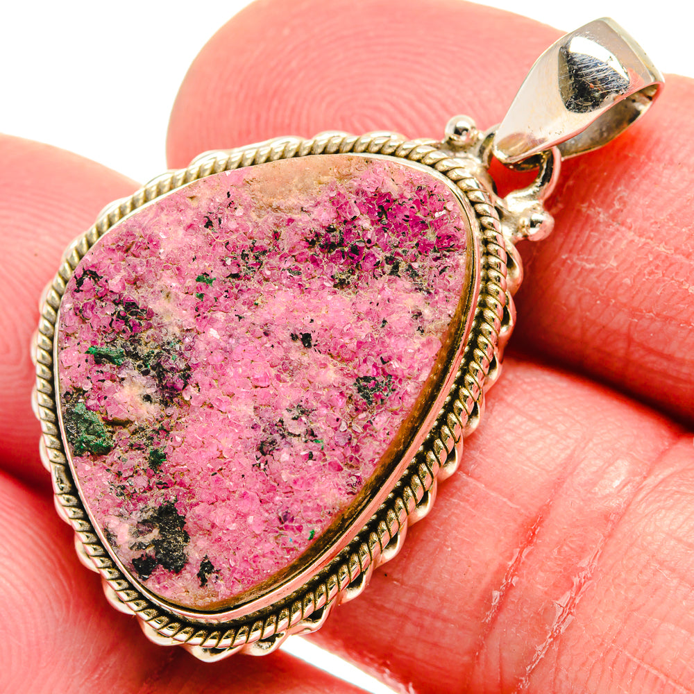 Cobalto Calcite Druzy Pendants handcrafted by Anasilvercos - PD21217