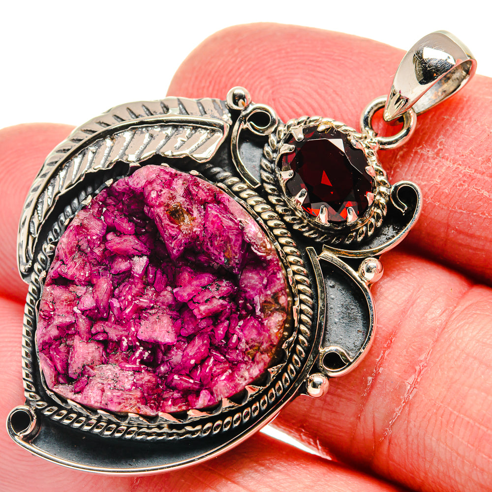 Cobalto Calcite Druzy Pendants handcrafted by Anasilvercos - PD21236