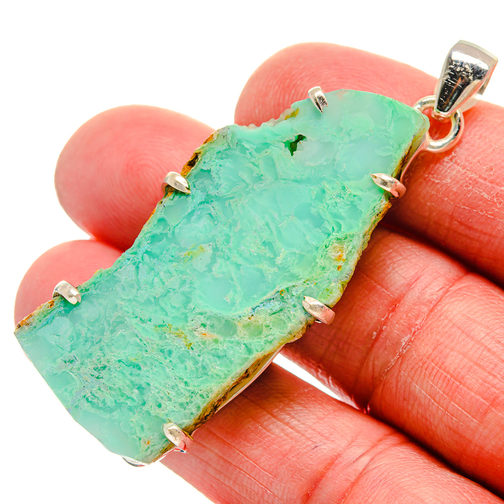Chrysoprase Pendants handcrafted by Anasilvercos - PD21246