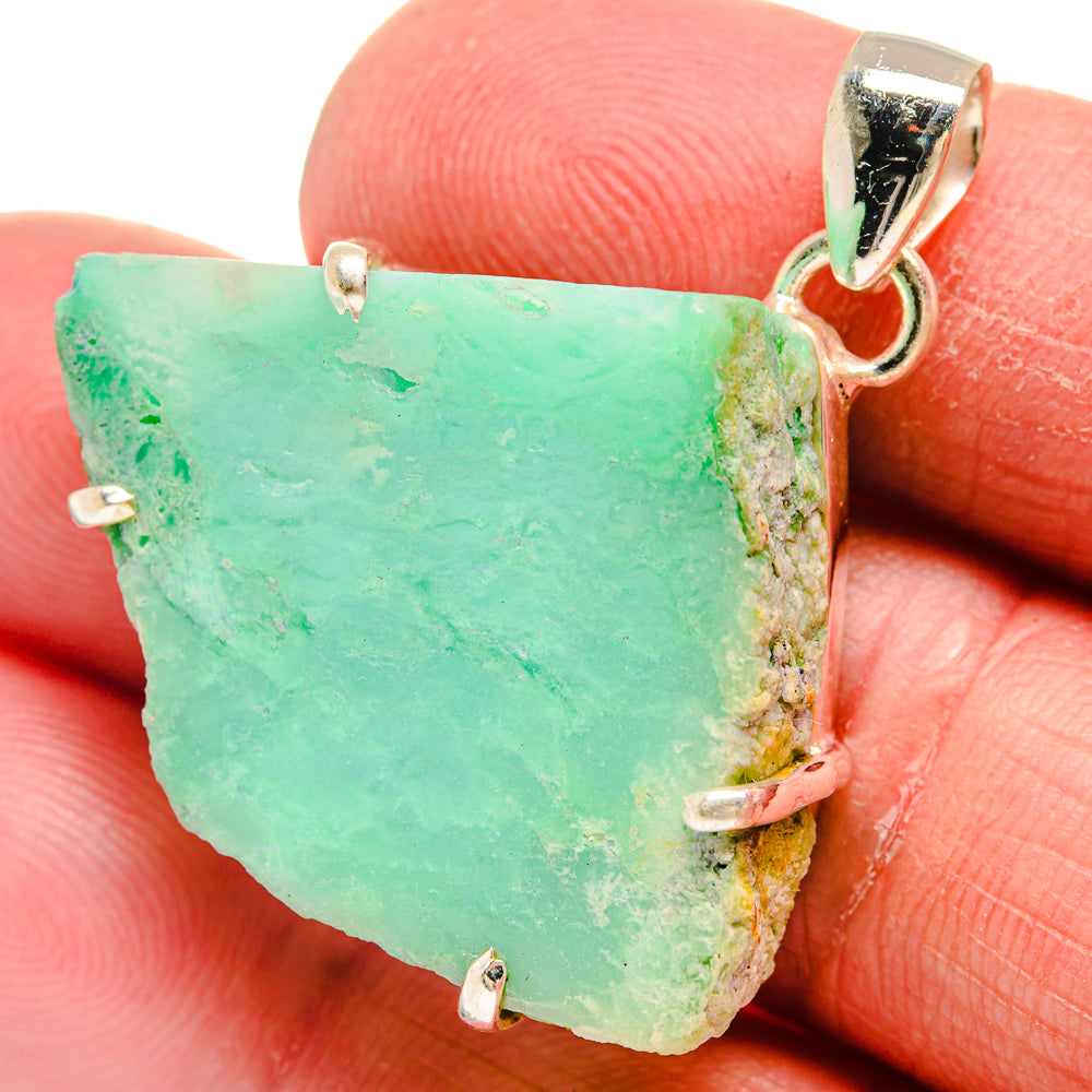Chrysoprase Pendants handcrafted by Anasilvercos - PD21247