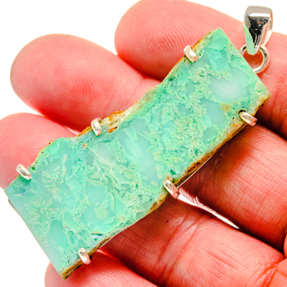 Chrysoprase Pendants handcrafted by Anasilvercos - PD21257