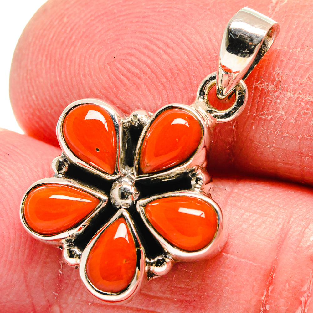 Mediterranean Red Coral Pendants handcrafted by Anasilvercos - PD21260