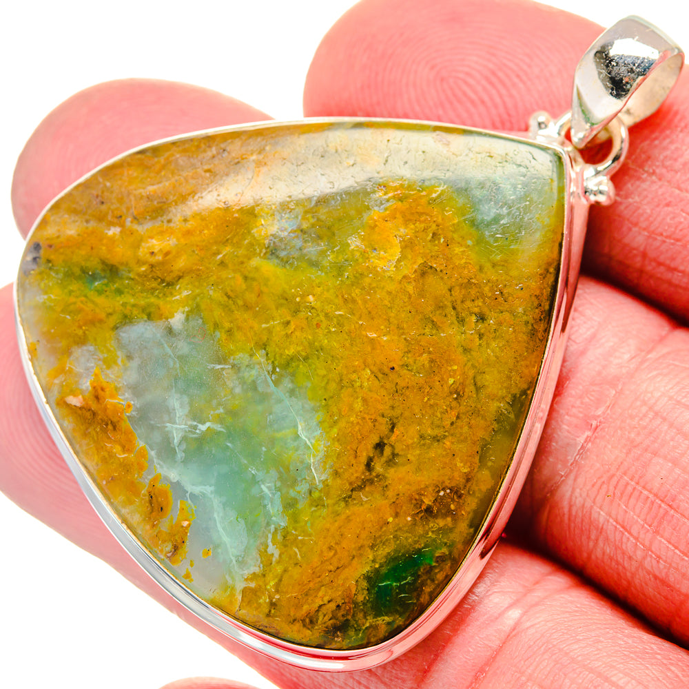 Peruvian Opal Pendants handcrafted by Anasilvercos - PD21268