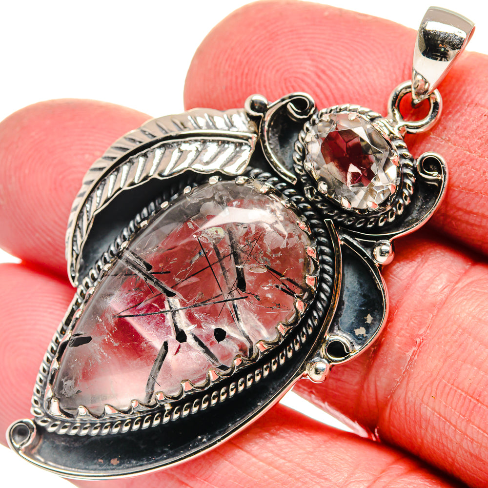 Tourmalinated Quartz Pendants handcrafted by Anasilvercos - PD21273