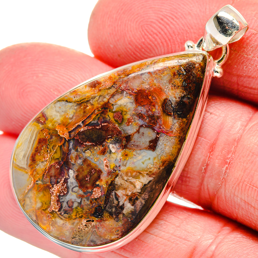 Laguna Lace Agate Pendants handcrafted by Anasilvercos - PD21277