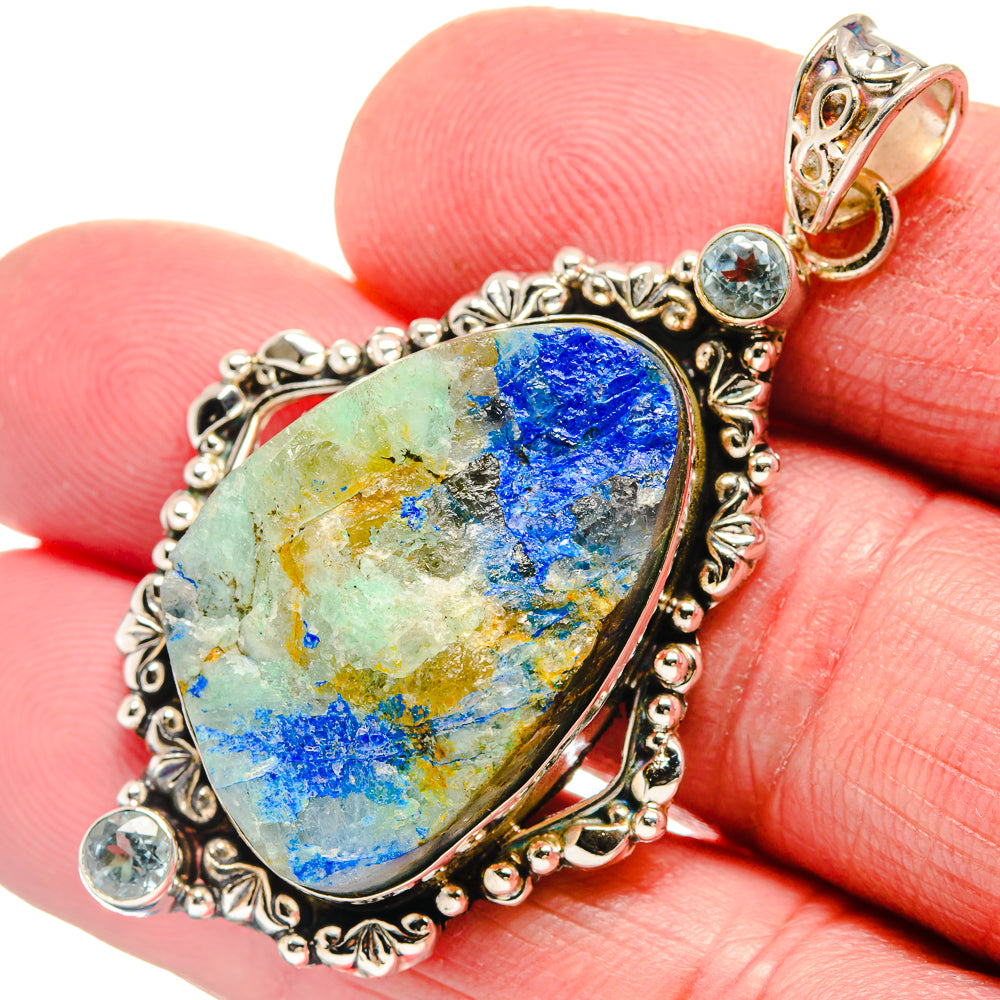 Azurite Pendants handcrafted by Anasilvercos - PD21296