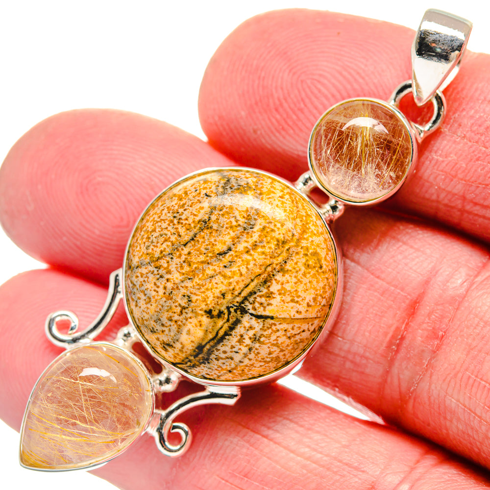 Picture Jasper Pendants handcrafted by Anasilvercos - PD21299