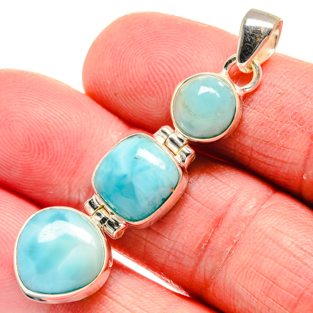 Larimar Pendants handcrafted by Anasilvercos - PD21310