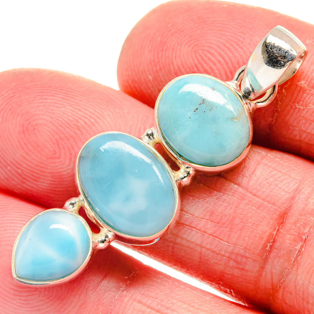 Larimar Pendants handcrafted by Anasilvercos - PD21311