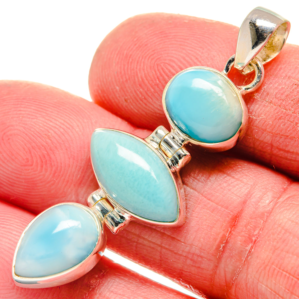 Larimar Pendants handcrafted by Anasilvercos - PD21312