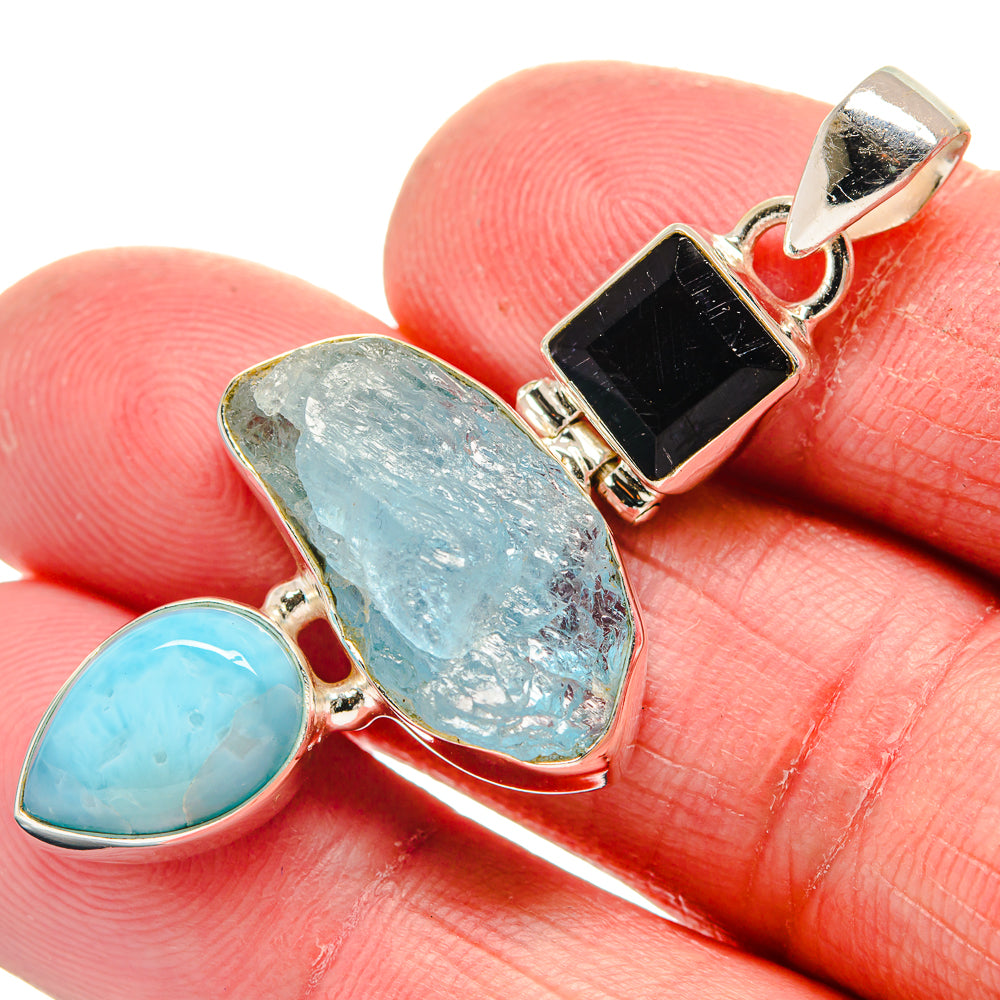 Aquamarine Pendants handcrafted by Anasilvercos - PD21315