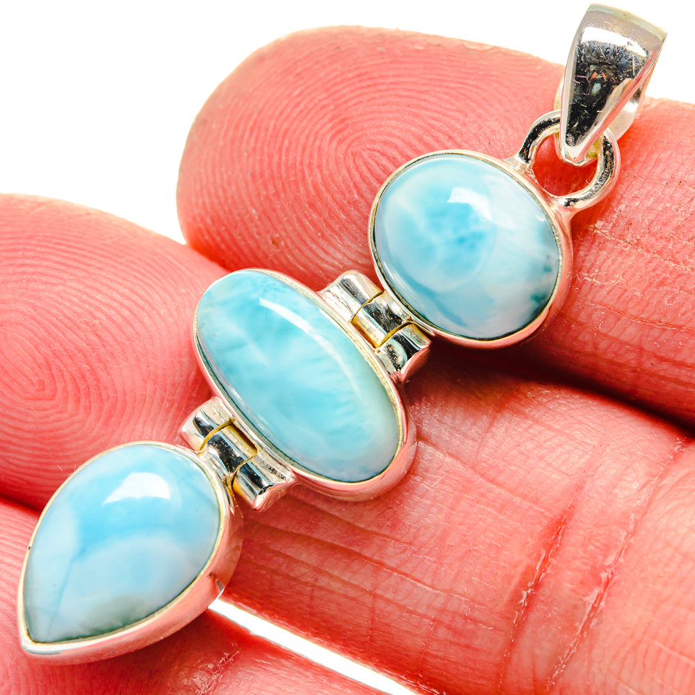 Larimar Pendants handcrafted by Anasilvercos - PD21316