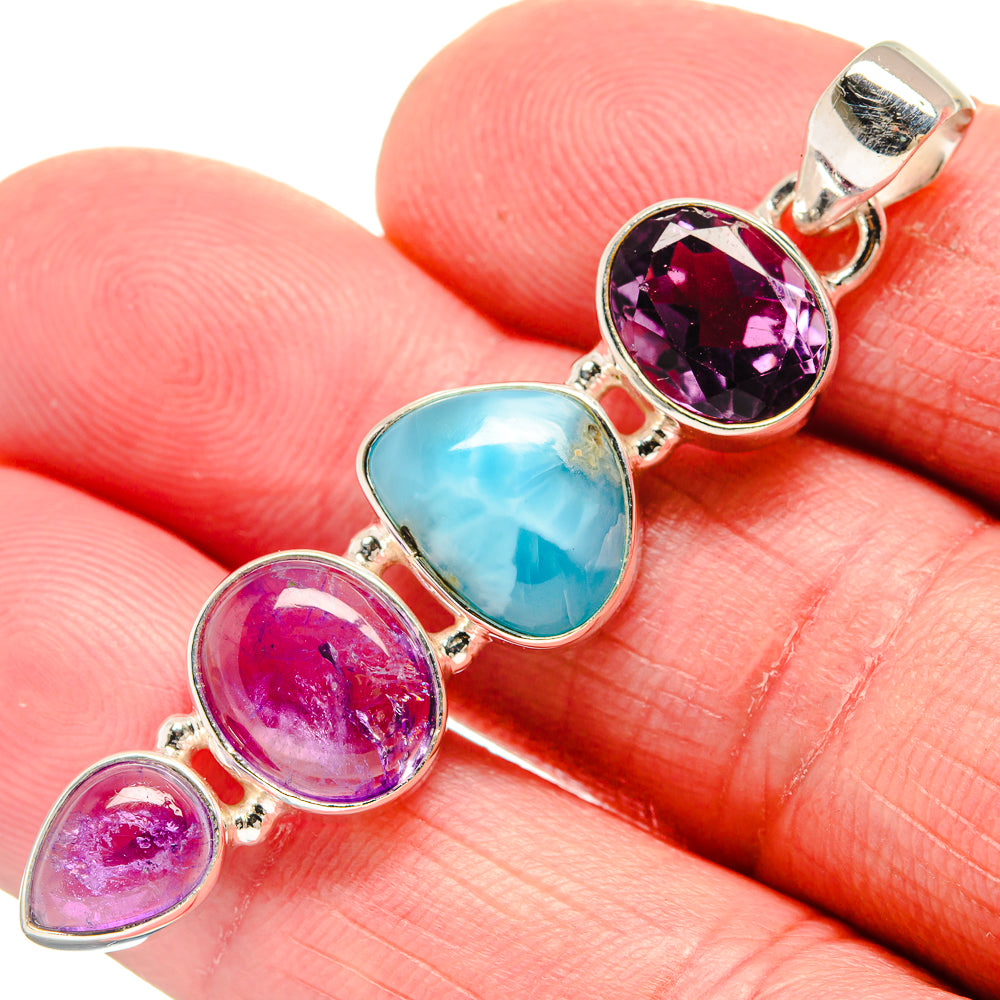 Larimar Pendants handcrafted by Anasilvercos - PD21317