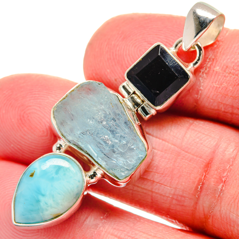 Larimar Pendants handcrafted by Anasilvercos - PD21324