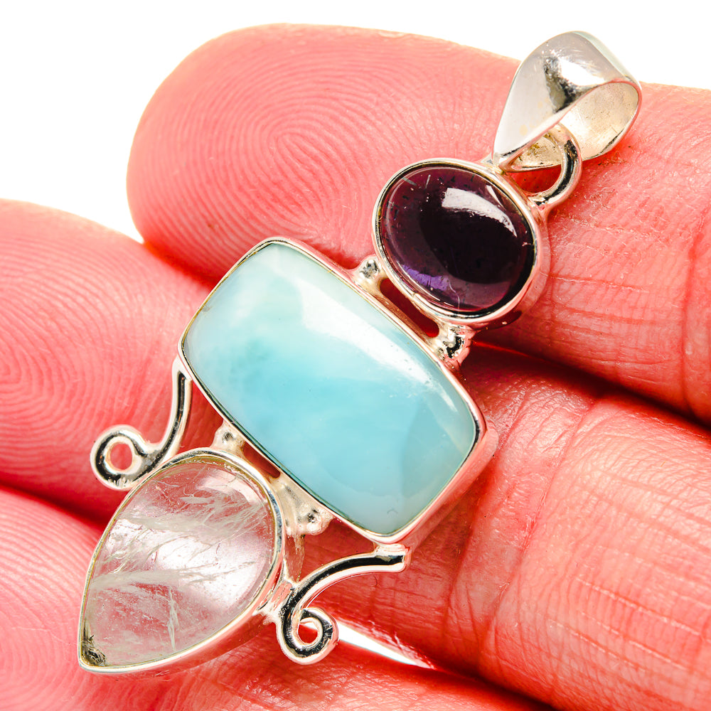 Larimar Pendants handcrafted by Anasilvercos - PD21341