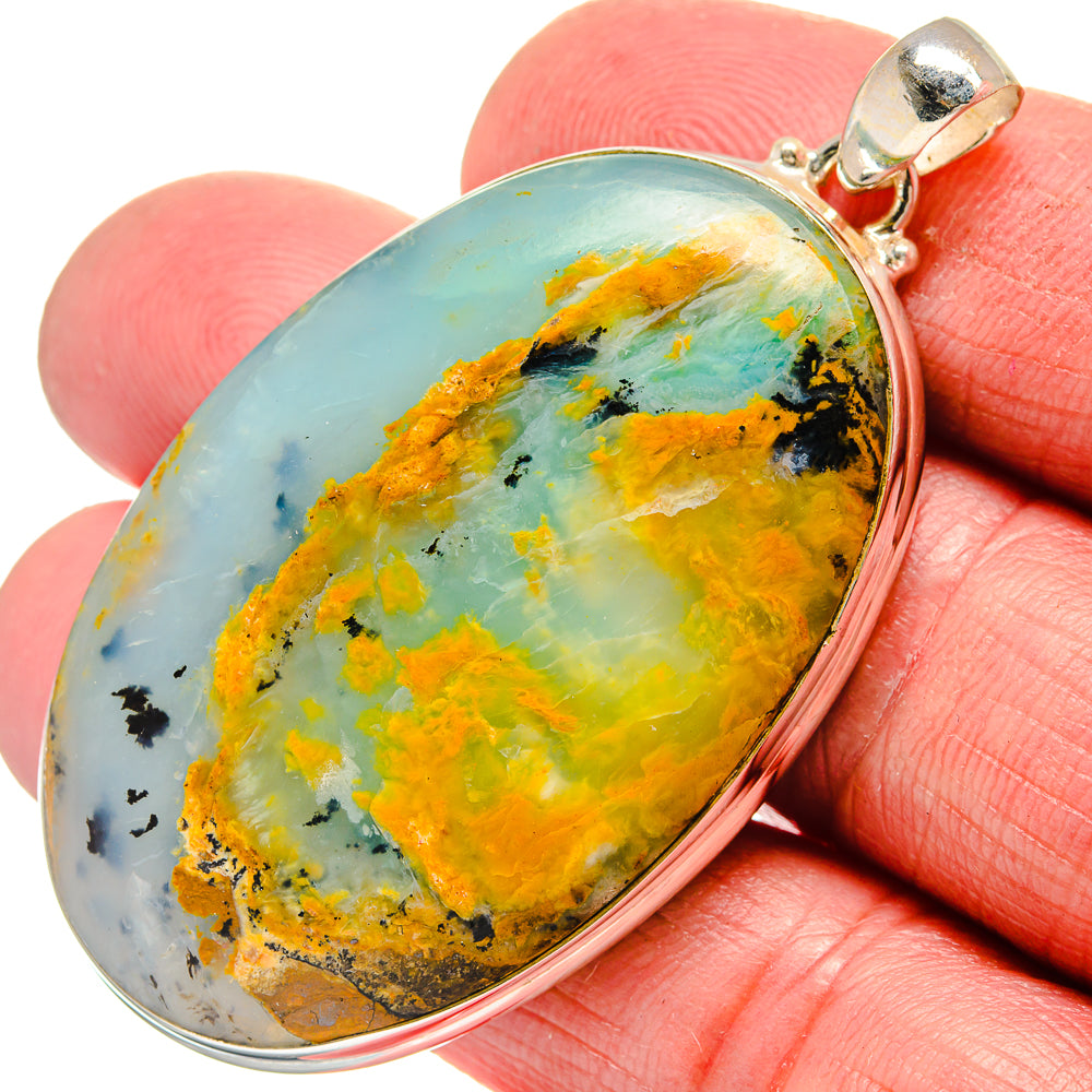 Peruvian Opal Pendants handcrafted by Anasilvercos - PD21356