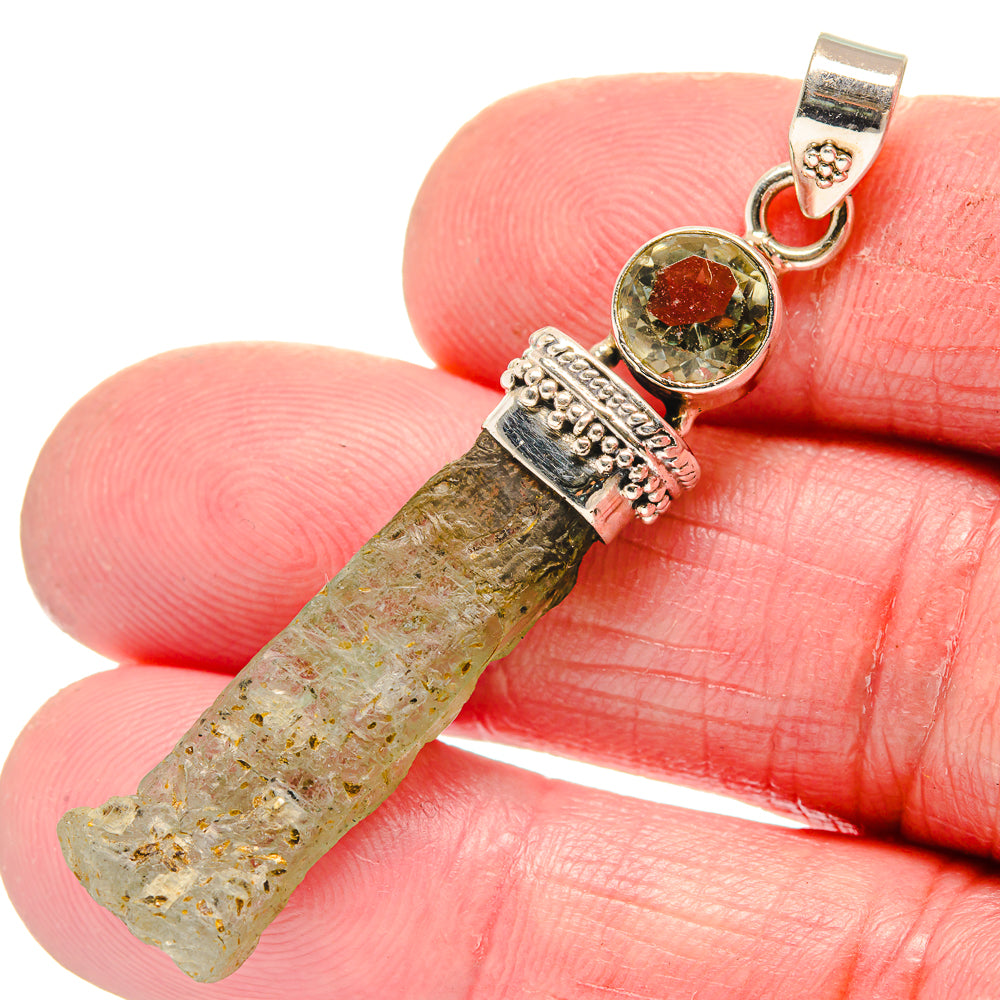 Green Kyanite Pendants handcrafted by Anasilvercos - PD21360
