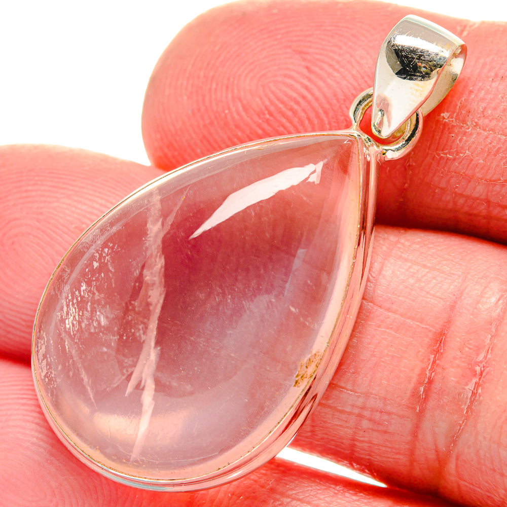 Rose Quartz Pendants handcrafted by Anasilvercos - PD21368