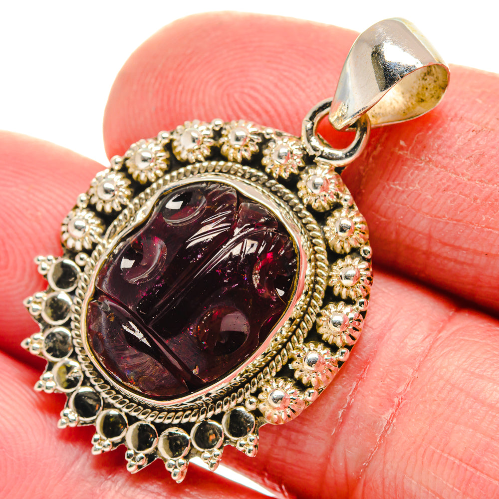 Garnet Pendants handcrafted by Anasilvercos - PD21394
