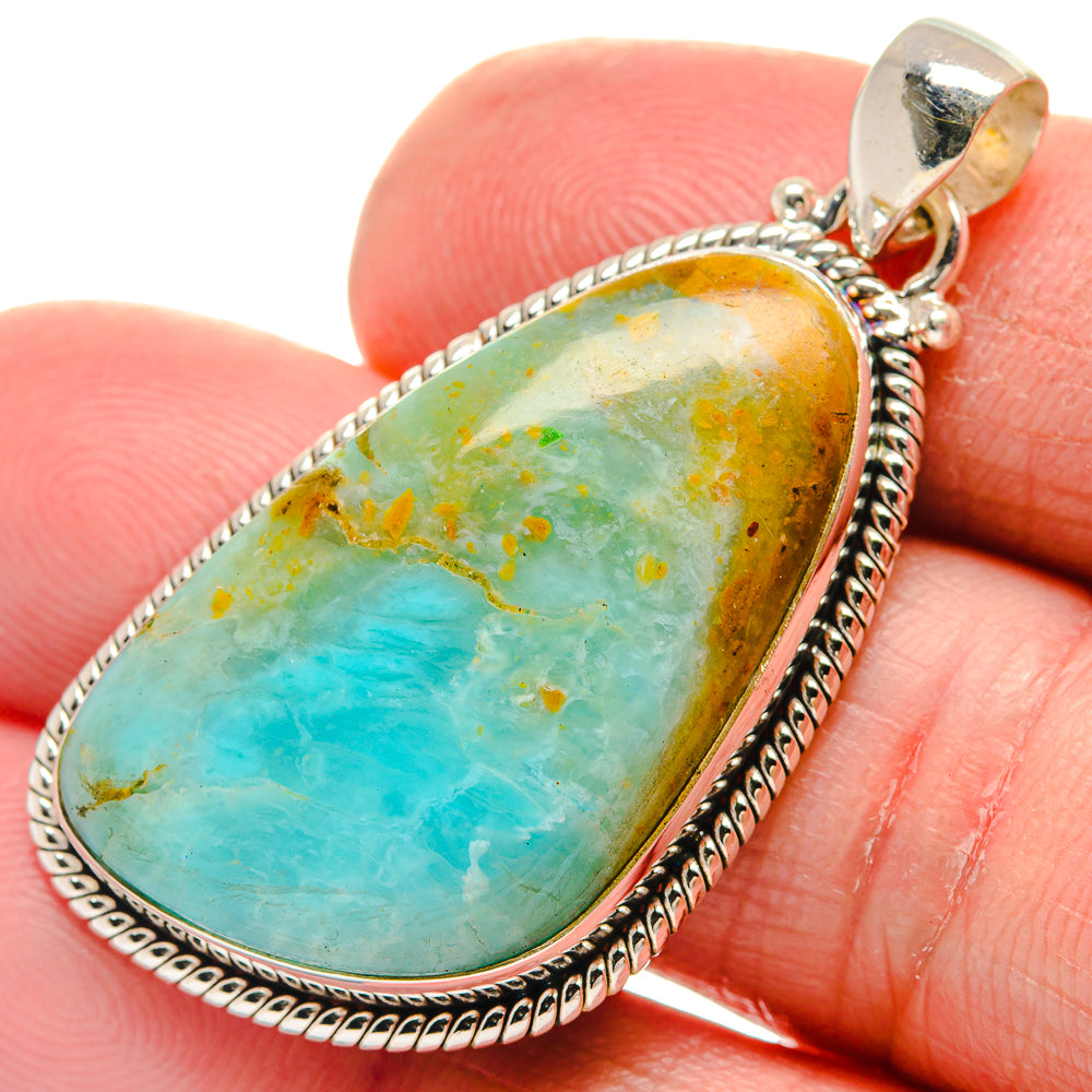 Peruvian Opal Pendants handcrafted by Anasilvercos - PD21404