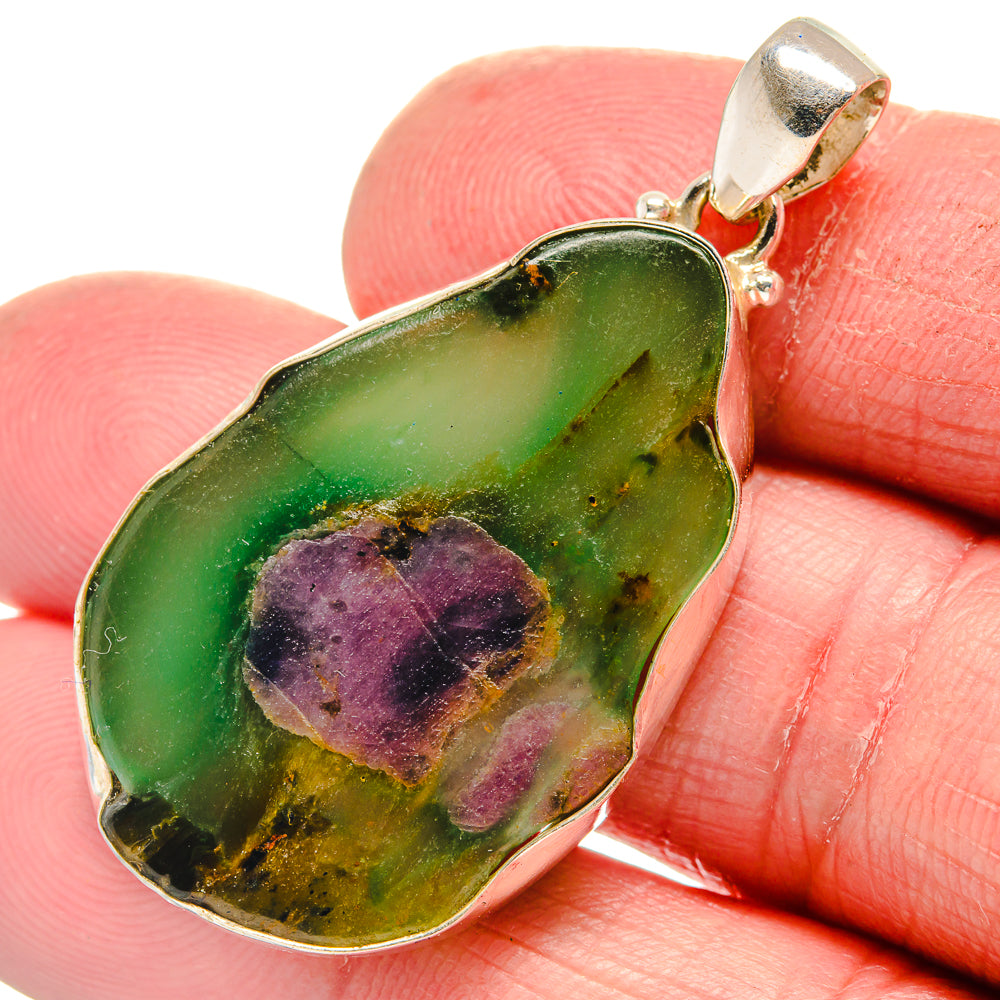 Ruby Fuchsite Pendants handcrafted by Anasilvercos - PD21406