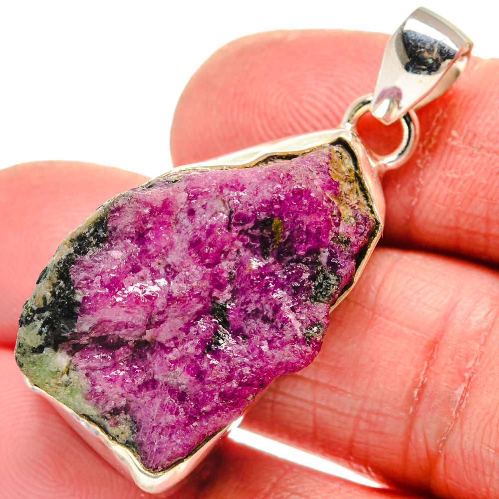 Ruby Zoisite Pendants handcrafted by Anasilvercos - PD21410