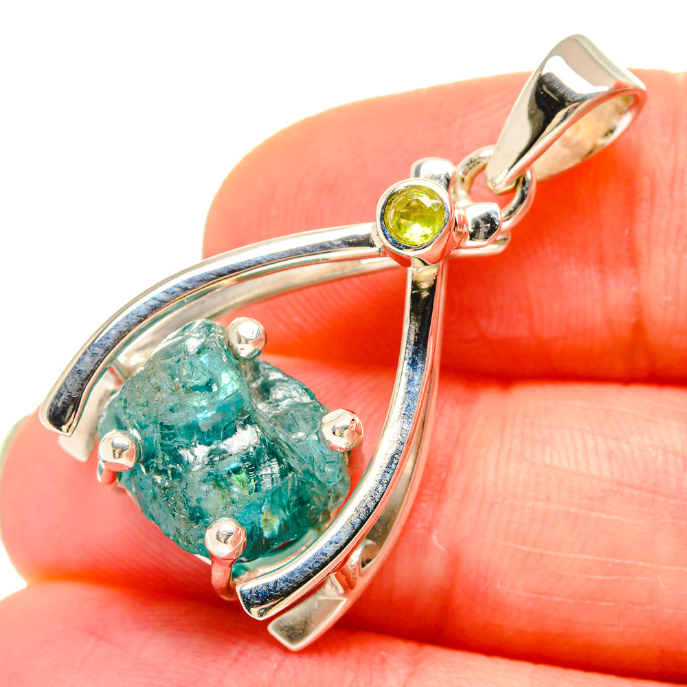 Green Fluorite Pendants handcrafted by Anasilvercos - PD21416